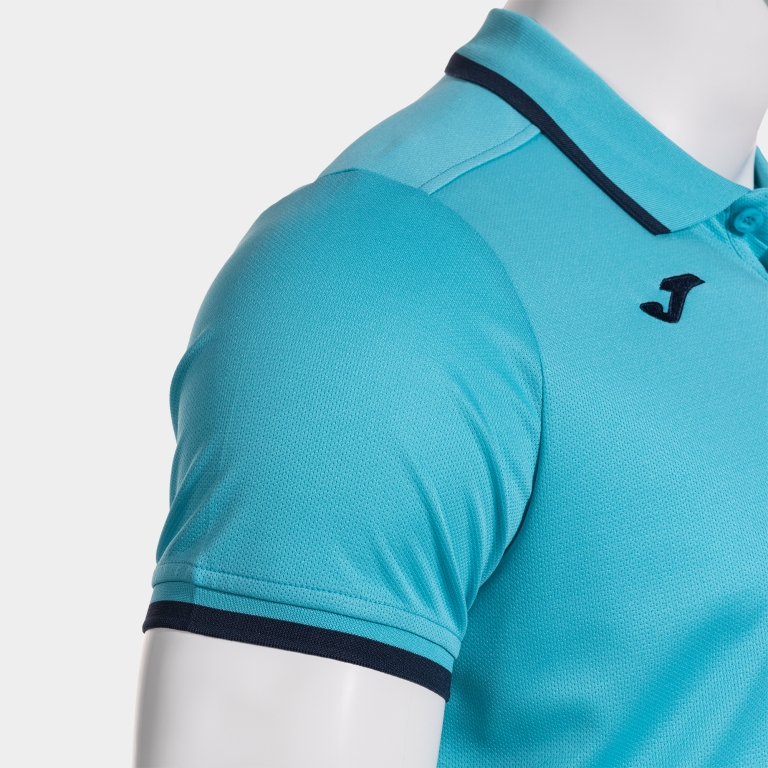 COMBI PREMIUM SHORT SLEEVE POLO FLUOR TURQUOISE DARK NAVY