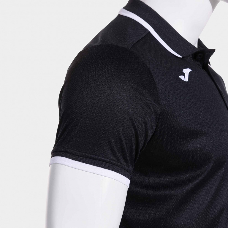 COMBI PREMIUM SHORT SLEEVE POLO BLACK WHITE
