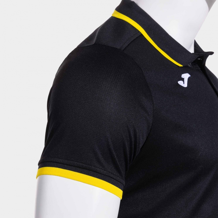 COMBI PREMIUM SHORT SLEEVE POLO BLACK YELLOW