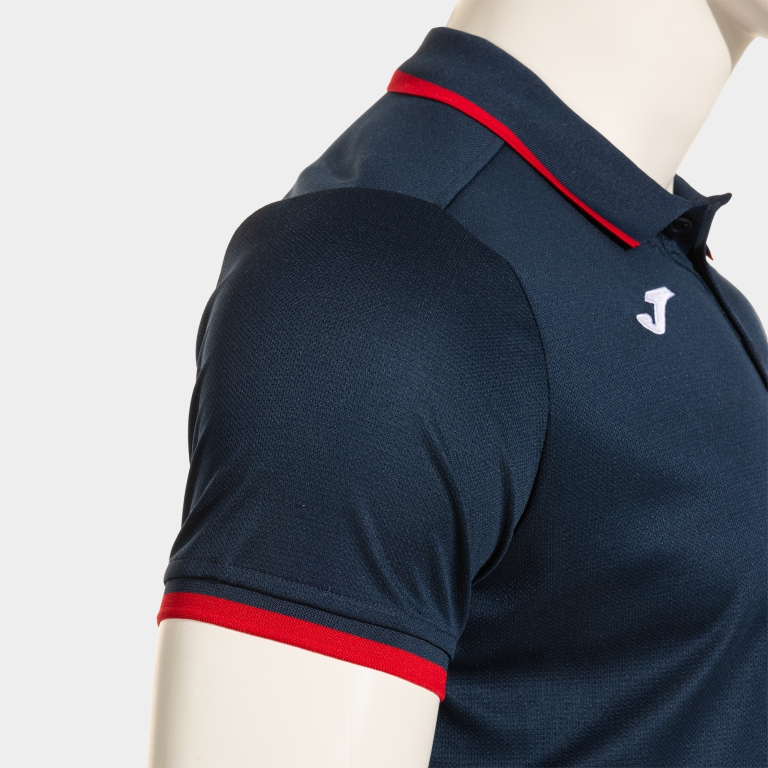 COMBI PREMIUM SHORT SLEEVE POLO NAVY BLUE RED