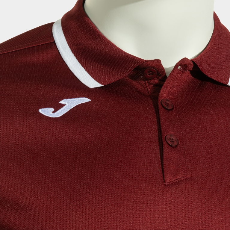 COMBI PREMIUM SHORT SLEEVE POLO BURGUNDY WHITE