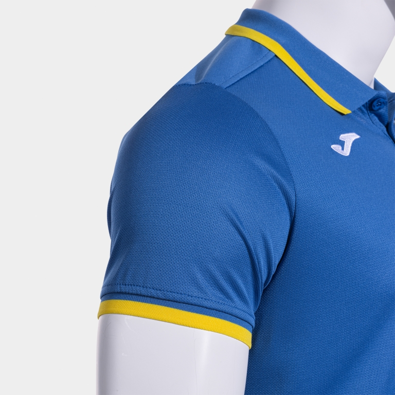 COMBI PREMIUM SHORT SLEEVE POLO ROYAL BLUE YELLOW