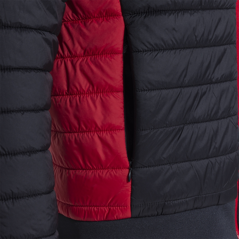 URBAN V ANORAK BOMBER JACKET BLACK RED