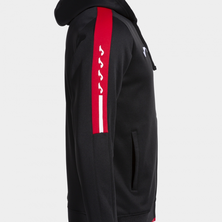 OLIMPIADA ZIP UP HOODIE BLACK RED