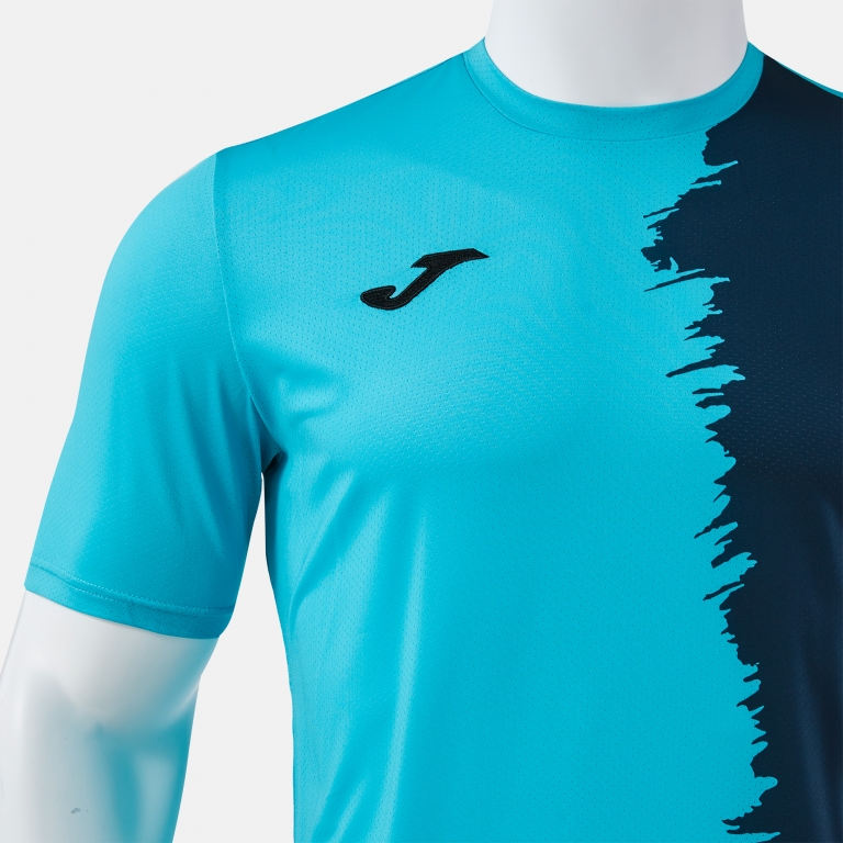 PICASHO SHORT SLEEVE T-SHIRT FLUOR TURQUOISE DARK NAVY