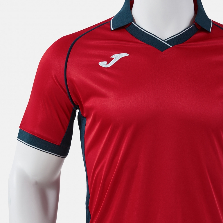 VINTAGE ECO RETRO SHORT SLEEVE T-SHIRT RED DARK NAVY