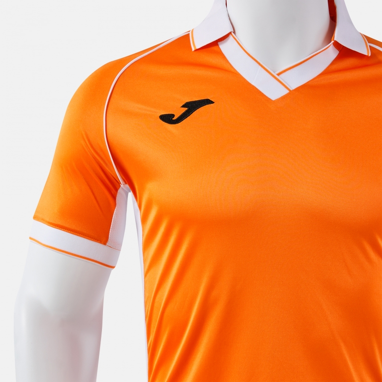 VINTAGE ECO RETRO SHORT SLEEVE T-SHIRT ORANGE WHITE