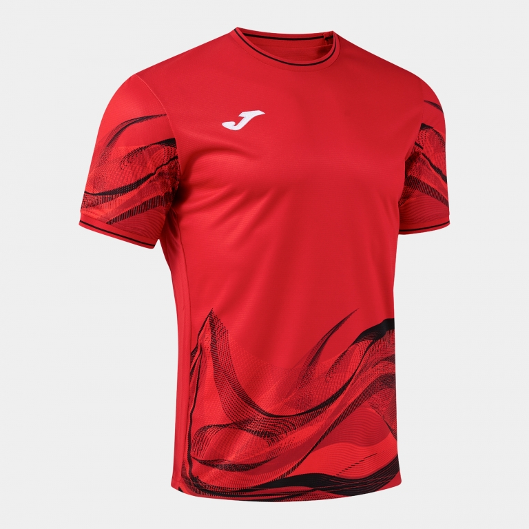 SHORT-SLEEVE T-SHIRT WAVE RED BLACK