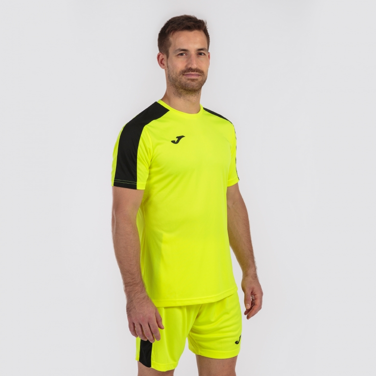 ACADEMY T-SHIRT FLUOR YELLOW - BLACK S/S