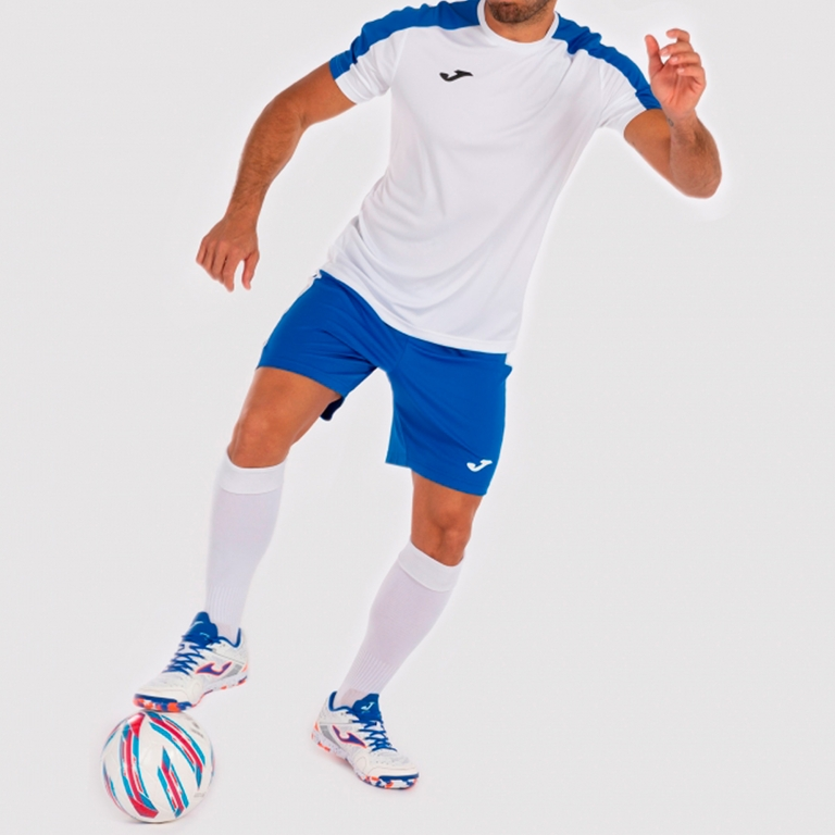 ACADEMY T-SHIRT WHITE-ROYAL S/S