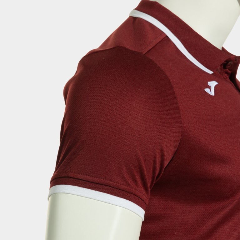 COMBI PREMIUM SHORT SLEEVE POLO BURGUNDY WHITE