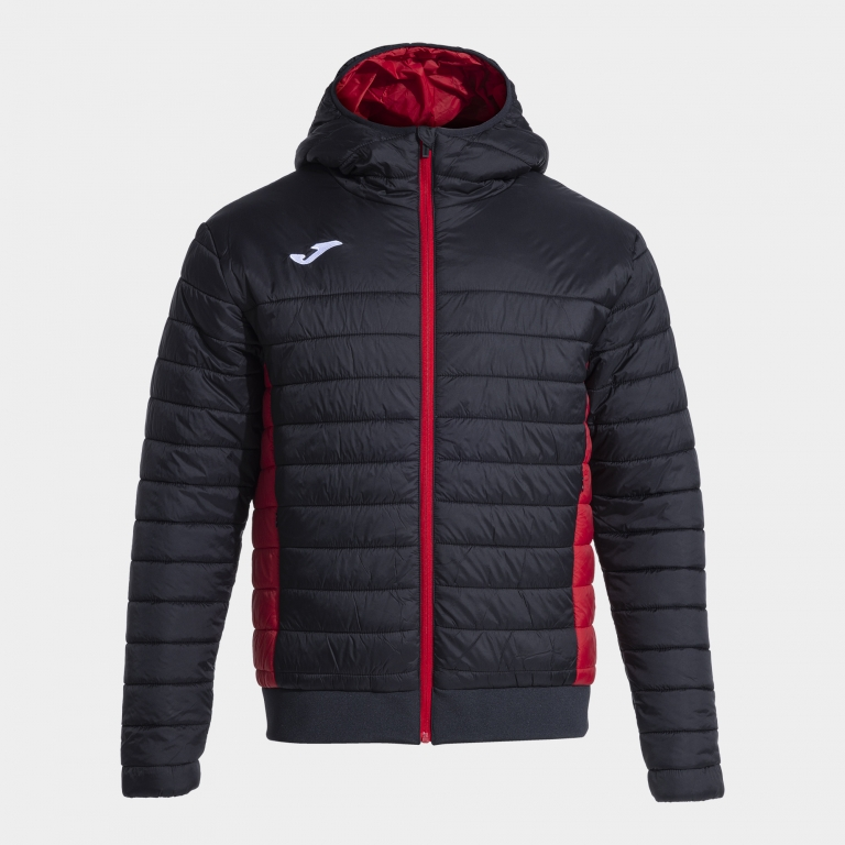 URBAN V ANORAK BOMBER JACKET BLACK RED