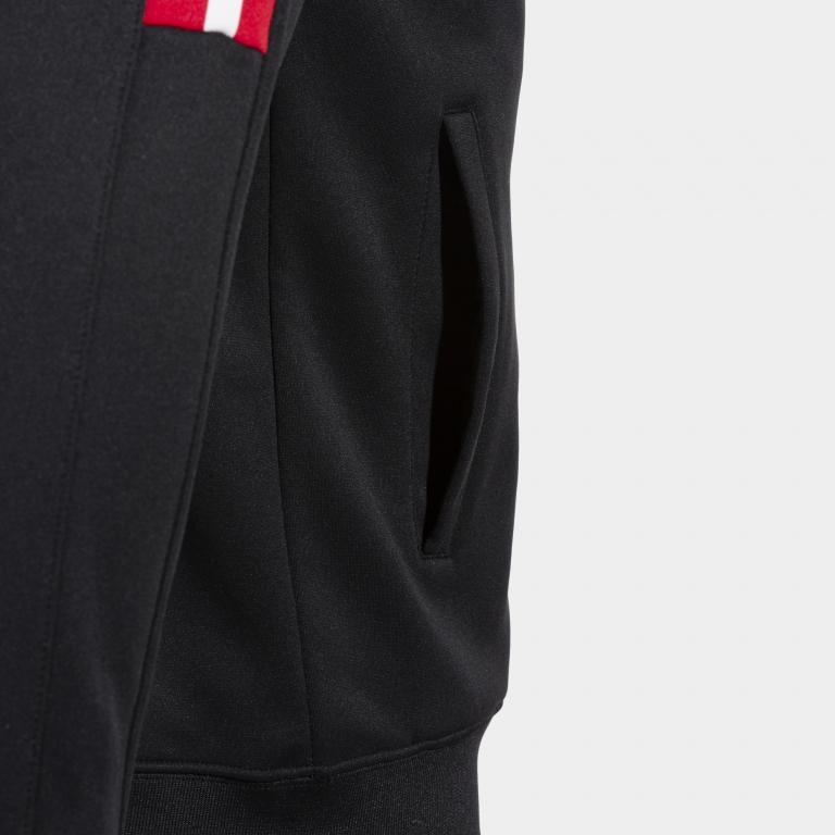 OLIMPIADA ZIP UP HOODIE BLACK RED