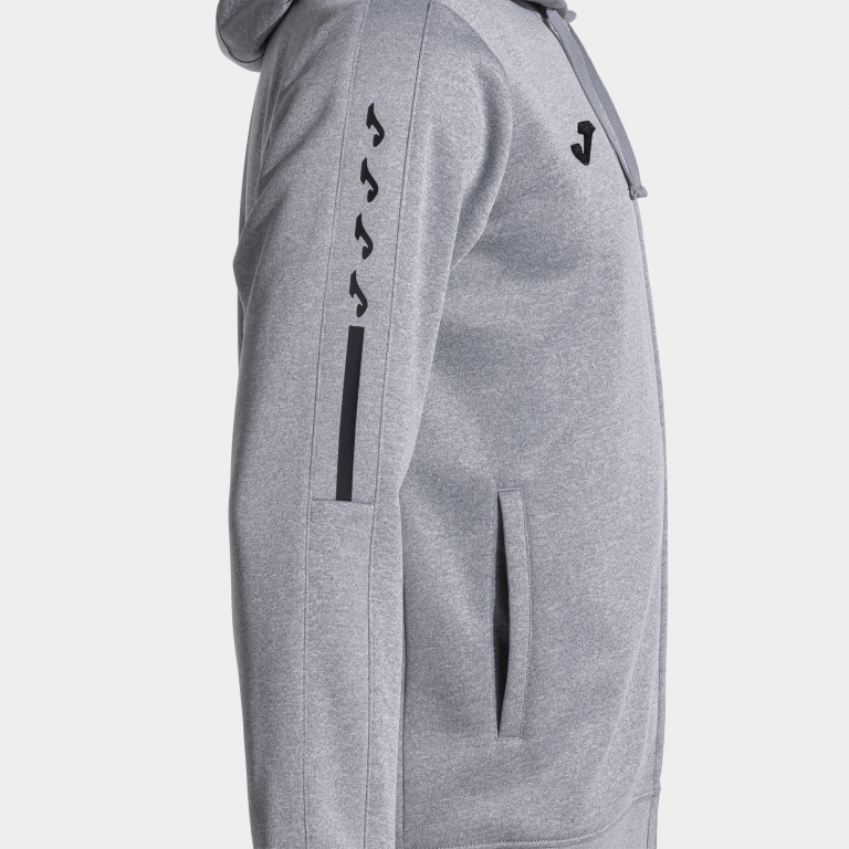 OLIMPIADA ZIP UP HOODIE MELANGE GRAY BLACK