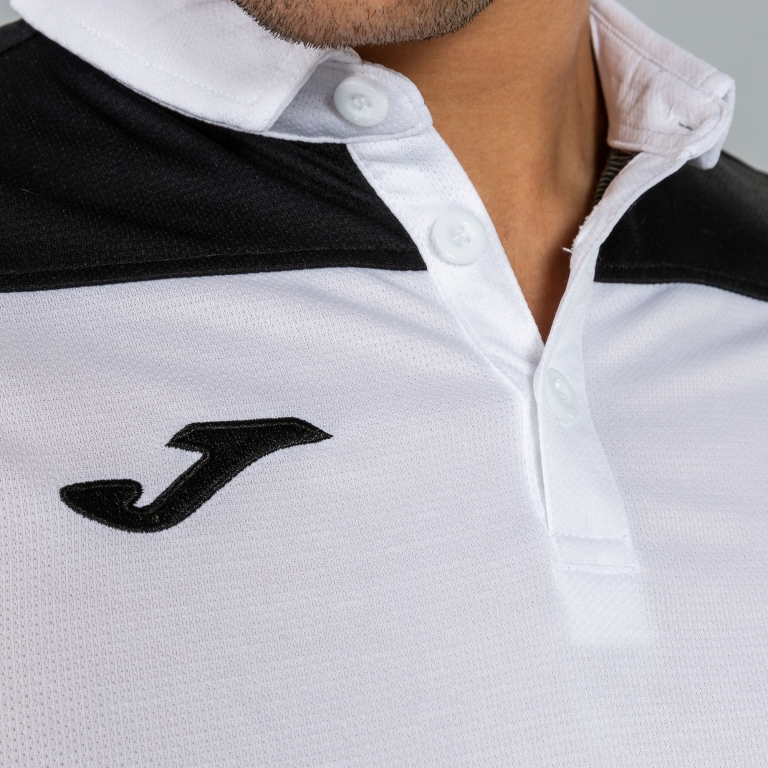 POLO SHIRT HOBBY II WHITE BLACK S/S
