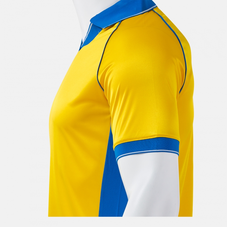 VINTAGE ECO RETRO SHORT SLEEVE T-SHIRT YELLOW ROYAL BLUE