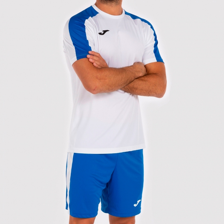 ACADEMY T-SHIRT WHITE-ROYAL S/S