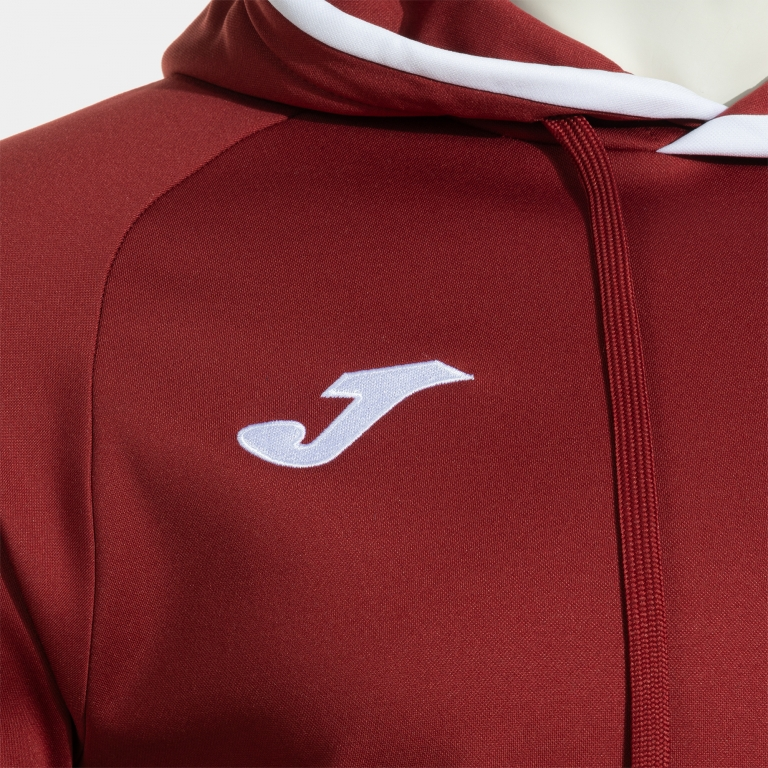 COMBI PREMIUM HOODIE GURGUNDY WHITE
