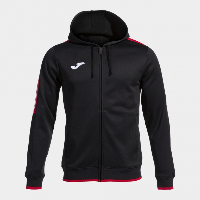 OLIMPIADA ZIP UP HOODIE BLACK RED