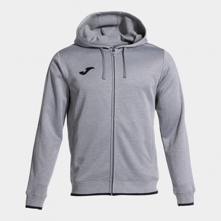 OLIMPIADA ZIP UP HOODIE MELANGE GRAY BLACK