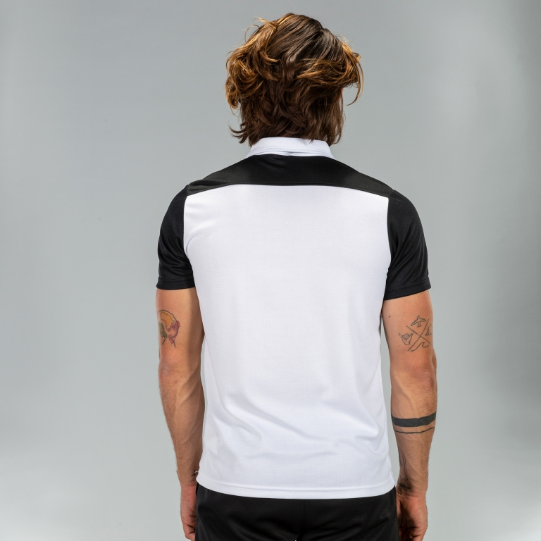 POLO SHIRT HOBBY II WHITE BLACK S/S
