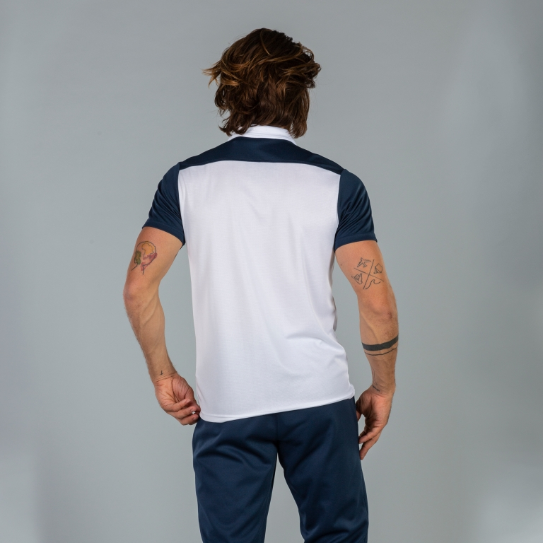 POLO SHIRT HOBBY II WHITE NAVY S/S