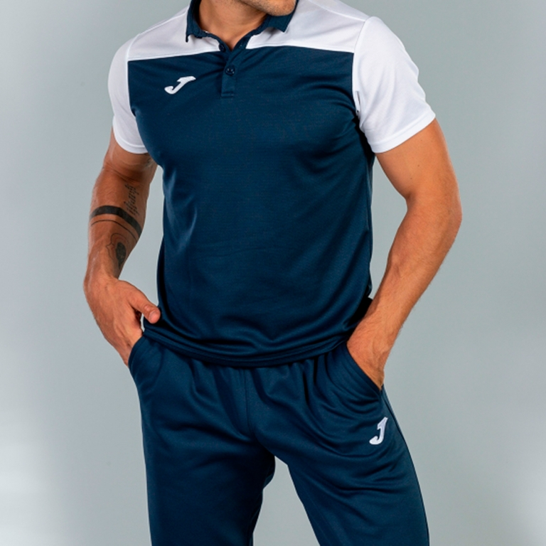 POLO SHIRT HOBBY II NAVY WHITE S/S