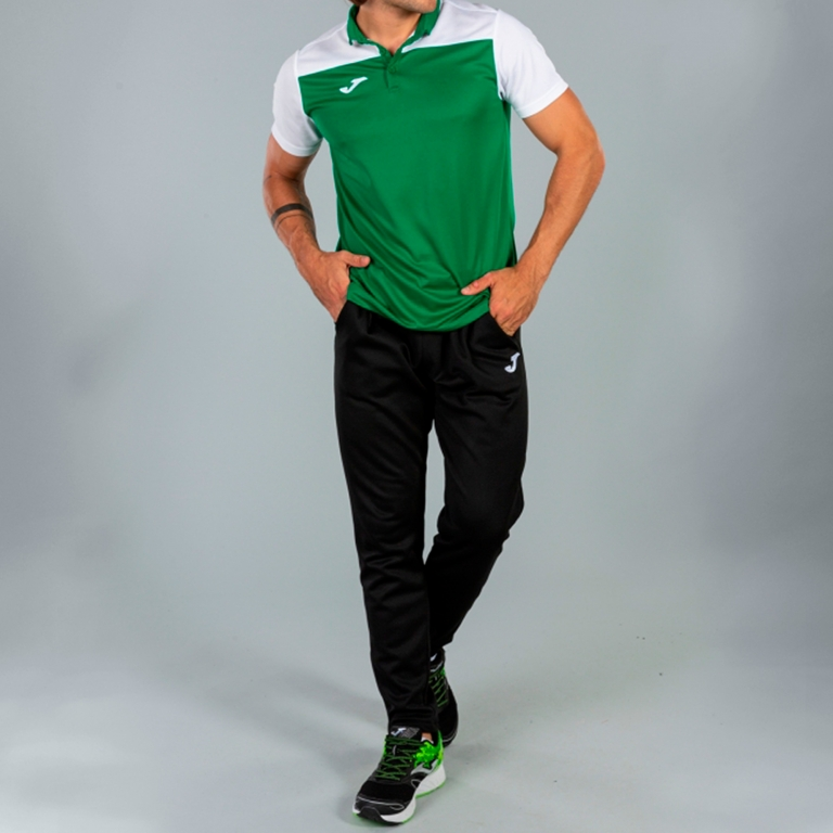 POLO SHIRT HOBBY II GREEN WHITE S/S