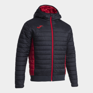 URBAN V ANORAK BOMBER JACKET BLACK RED