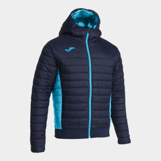 URBAN V ANORAK BOMBER JACKET NAVY FLUOR TURQUOISE