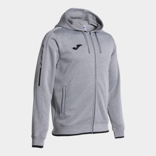 OLIMPIADA ZIP UP HOODIE MELANGE GRAY BLACK