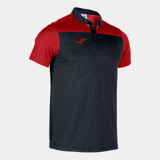 POLO SHORT HOBBY II BLACK RED S/S