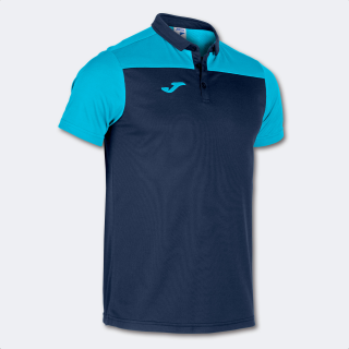 POLO SHIRT HOBBY II NAVY FLUOR TURQUOISE